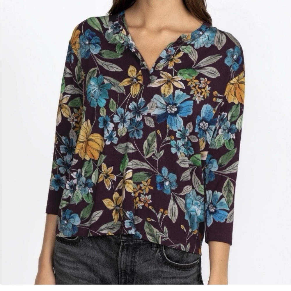 Johnny Was Lexi Henley  Tee shirt Floral size XL